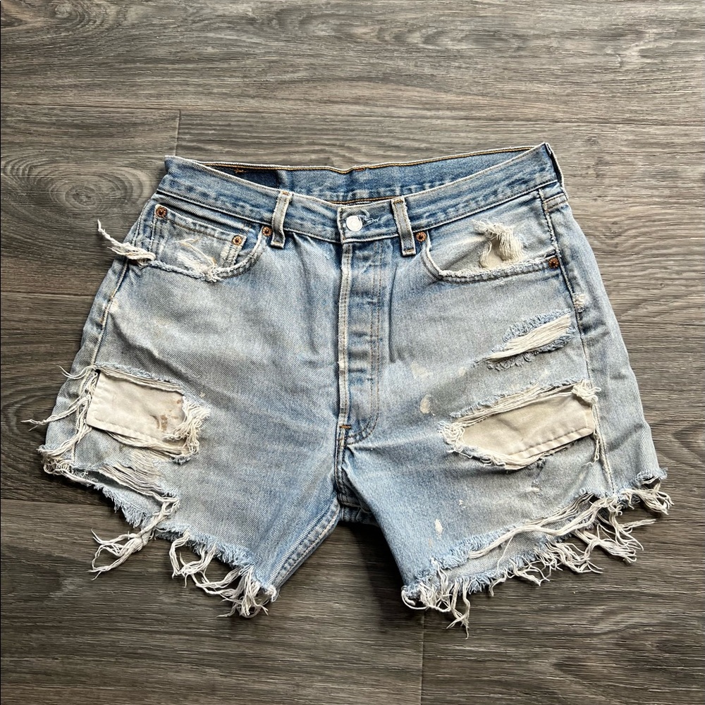 90s 501XX Distressed shorts